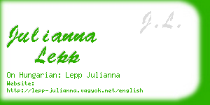 julianna lepp business card